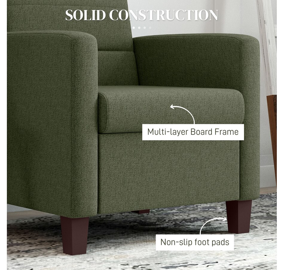 Image 917489_ALTMORE5.jpg, Product 917-489 / Price $207.99, HOMCOM Modern Accent Chair Fabric Armchair w/ Non-Slip Pads from HOMCOM on TSC.ca's Home & Garden department