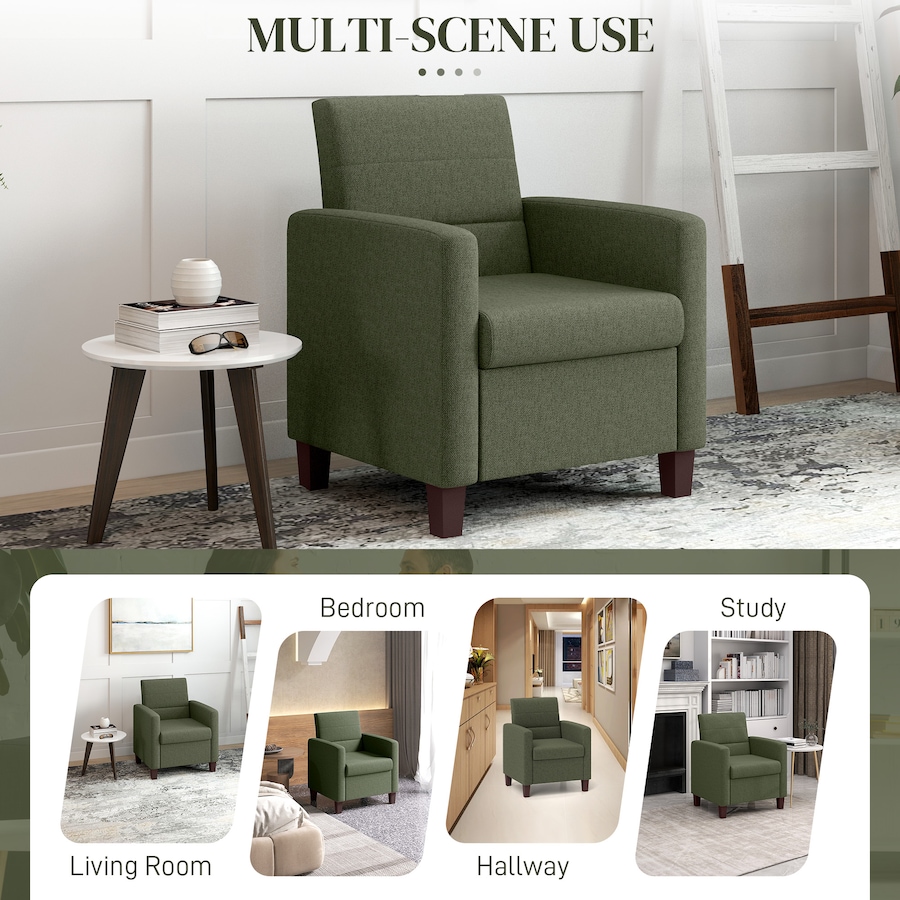 Image 917489_ALTMORE6.jpg, Product 917-489 / Price $179.99, HOMCOM Modern Accent Chair Fabric Armchair w/ Non-Slip Pads from HOMCOM on TSC.ca's Home & Garden department