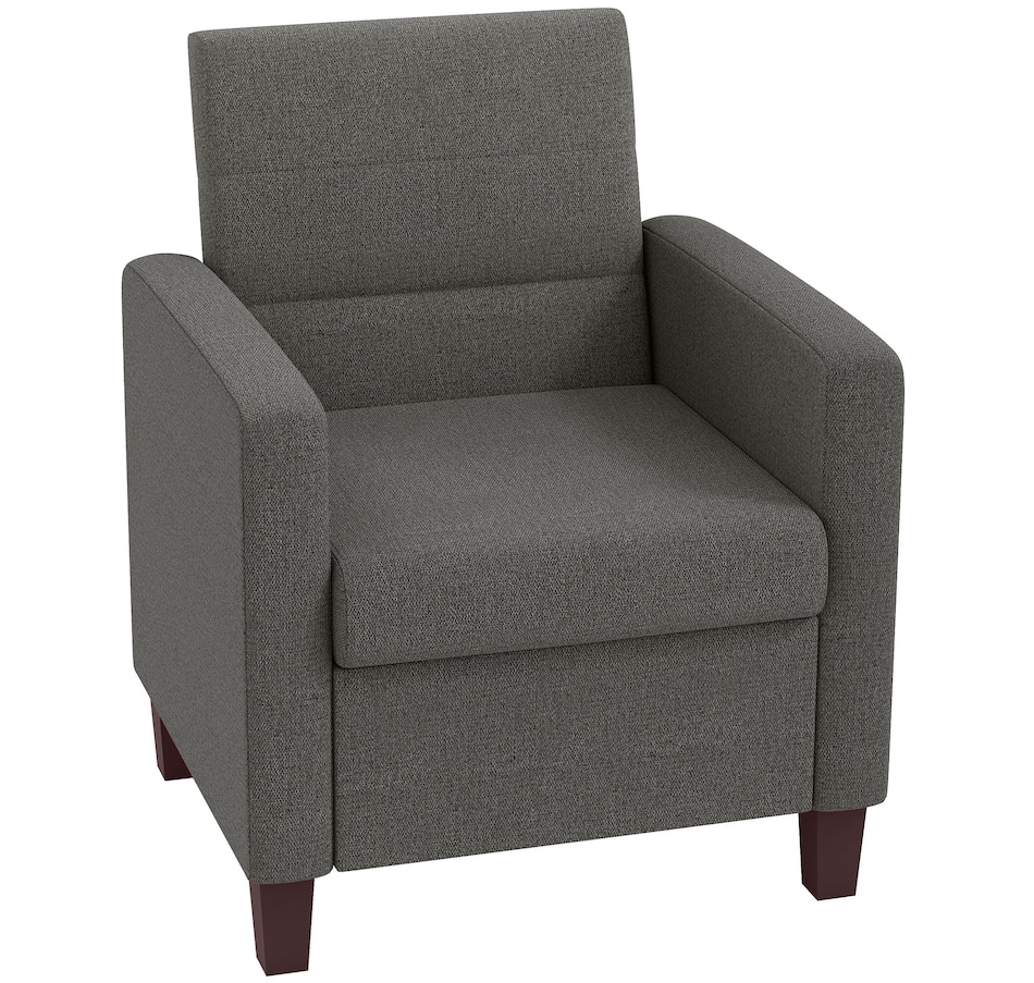 Image 917489_ST02.jpg, Product 917-489 / Price $207.99, HOMCOM Modern Accent Chair Fabric Armchair w/ Non-Slip Pads from HOMCOM on TSC.ca's Home & Garden department