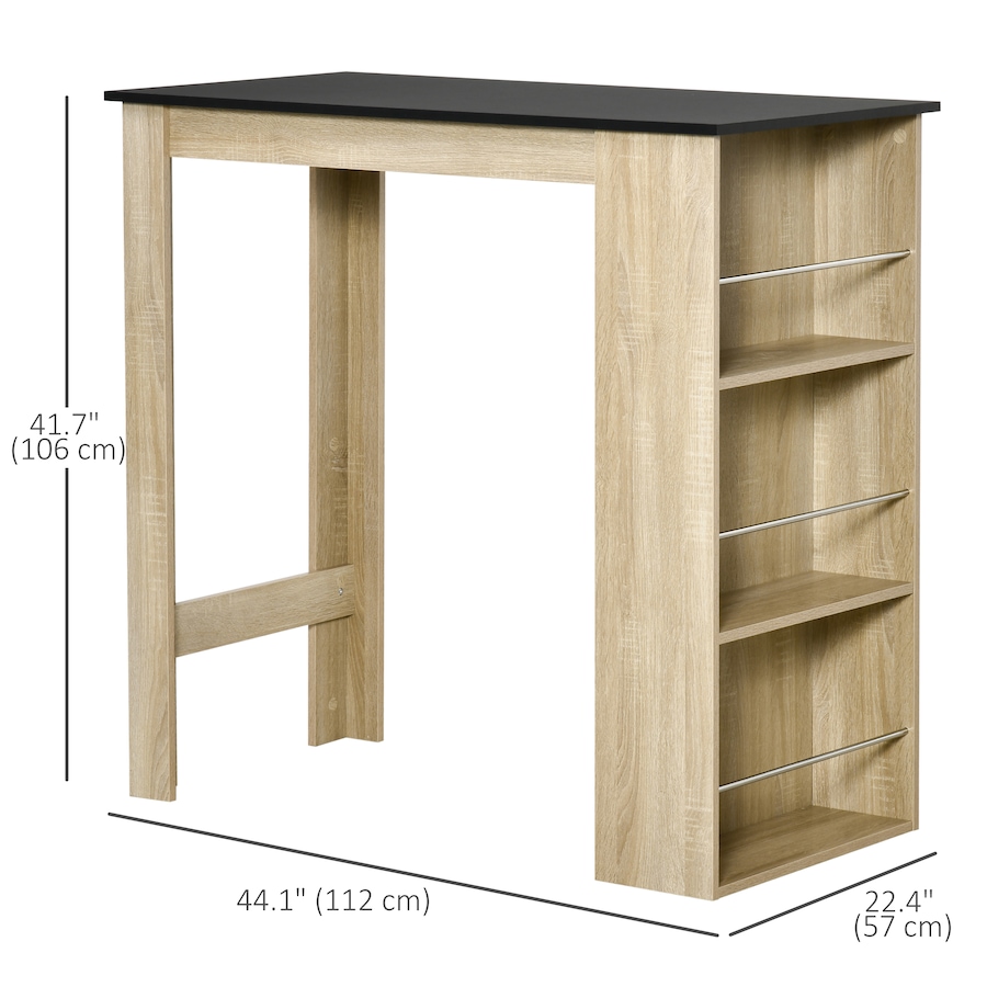 Image 917502_ALTMORE11.jpg, Product 917-502 / Price $121.39 - $129.99, HOMCOM Bar Table Counter Height Dining Table with 3 Shelves from HOMCOM on TSC.ca's Home & Garden department