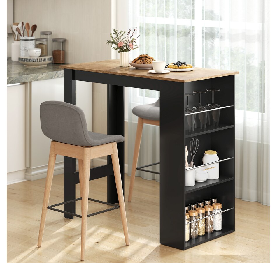 Image 917502_ALTMORE18.jpg, Product 917-502 / Price $115.99 - $135.99, HOMCOM Bar Table Counter Height Dining Table with 3 Shelves from HOMCOM on TSC.ca's Home & Garden department