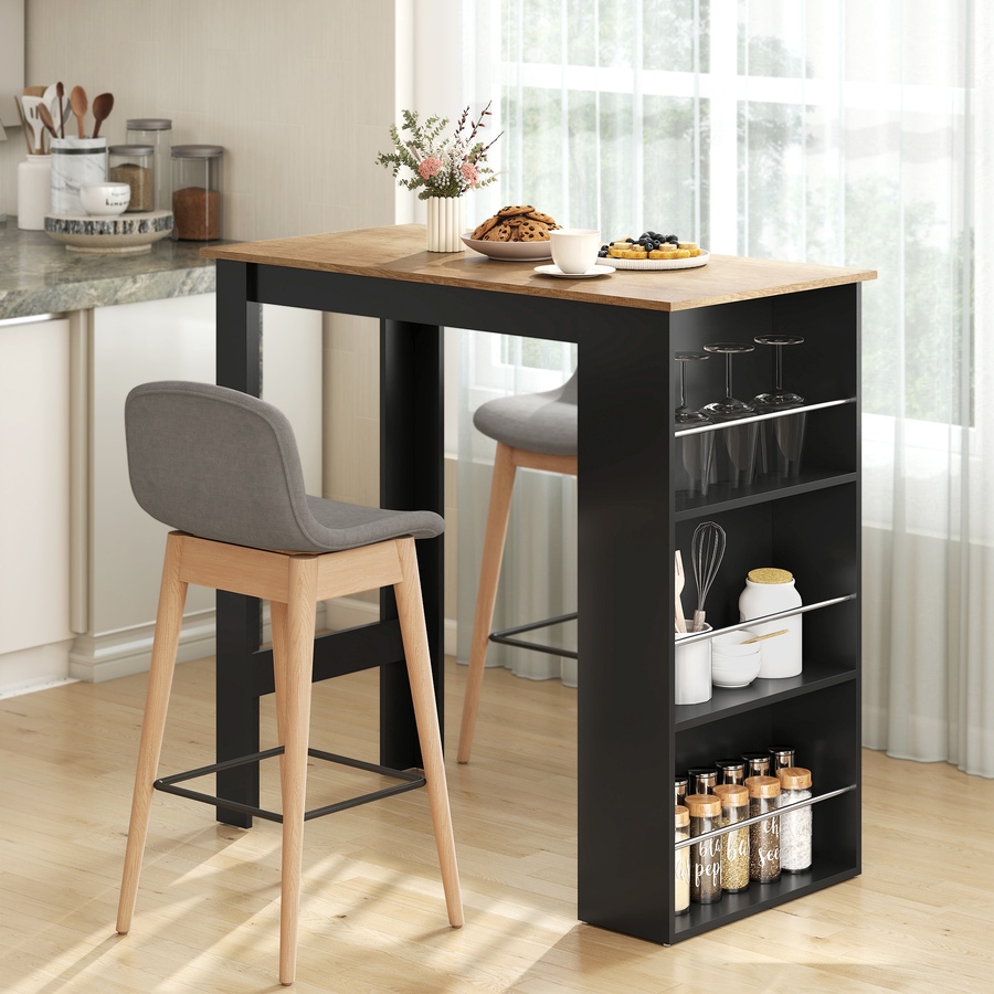 Image 917502_ALTMORE18.jpg, Product 917-502 / Price $121.39 - $129.99, HOMCOM Bar Table Counter Height Dining Table with 3 Shelves from HOMCOM on TSC.ca's Home & Garden department