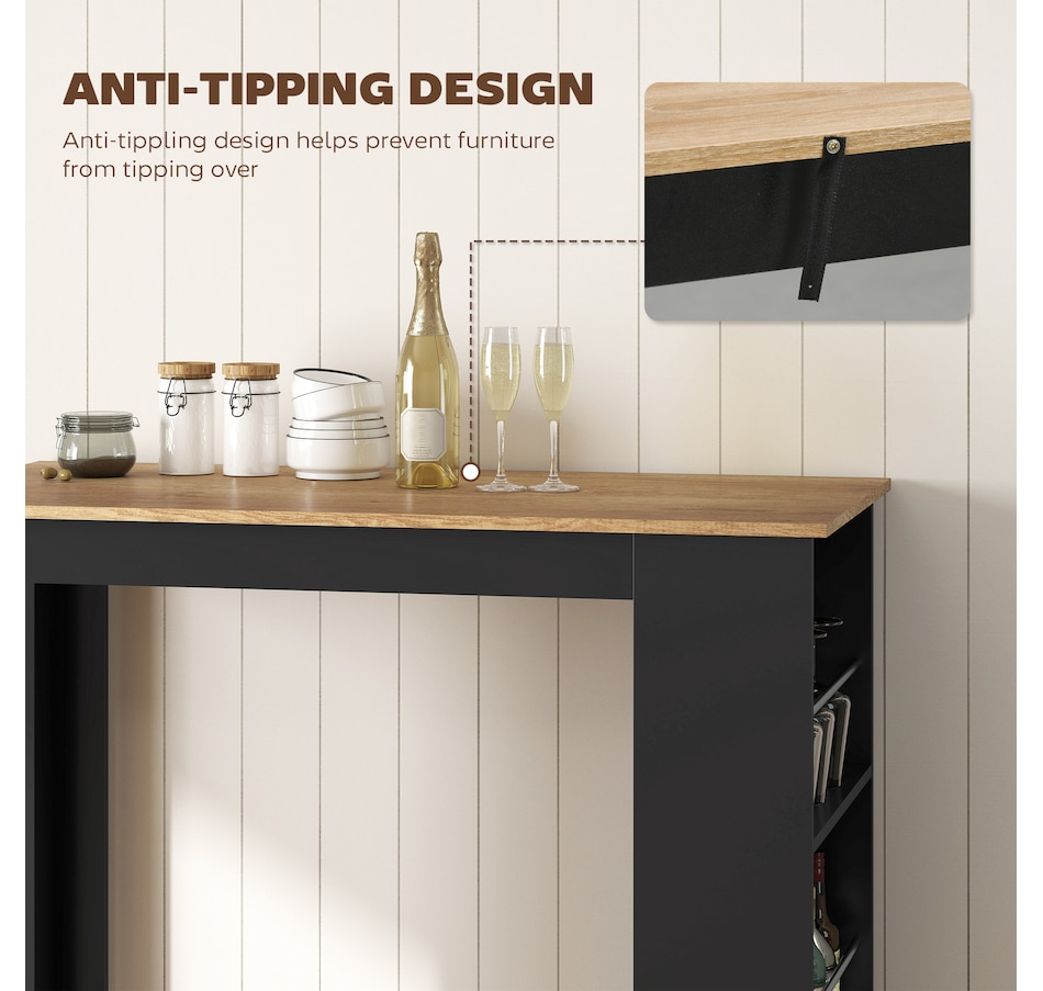 Image 917502_ALTMORE23.jpg, Product 917-502 / Price $115.99 - $135.99, HOMCOM Bar Table Counter Height Dining Table with 3 Shelves from HOMCOM on TSC.ca's Home & Garden department