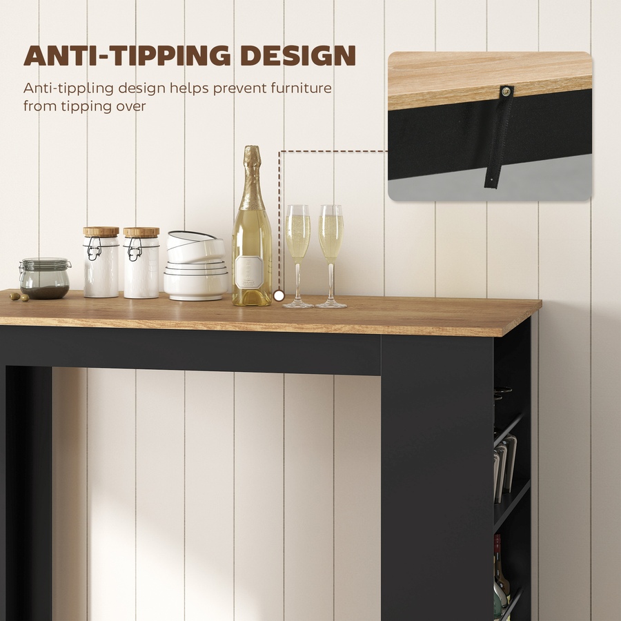 Image 917502_ALTMORE23.jpg, Product 917-502 / Price $121.39 - $129.99, HOMCOM Bar Table Counter Height Dining Table with 3 Shelves from HOMCOM on TSC.ca's Home & Garden department