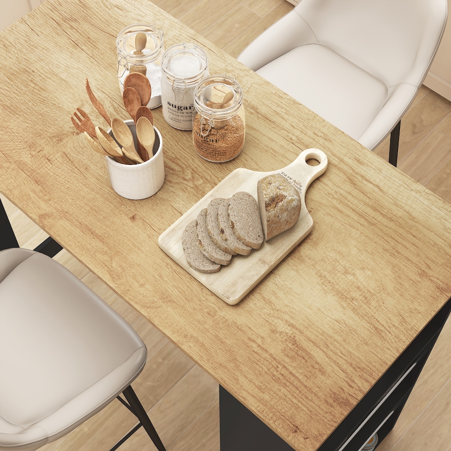 Image 917502_ALTMORE24.jpg, Product 917-502 / Price $121.39 - $129.99, HOMCOM Bar Table Counter Height Dining Table with 3 Shelves from HOMCOM on TSC.ca's Home & Garden department
