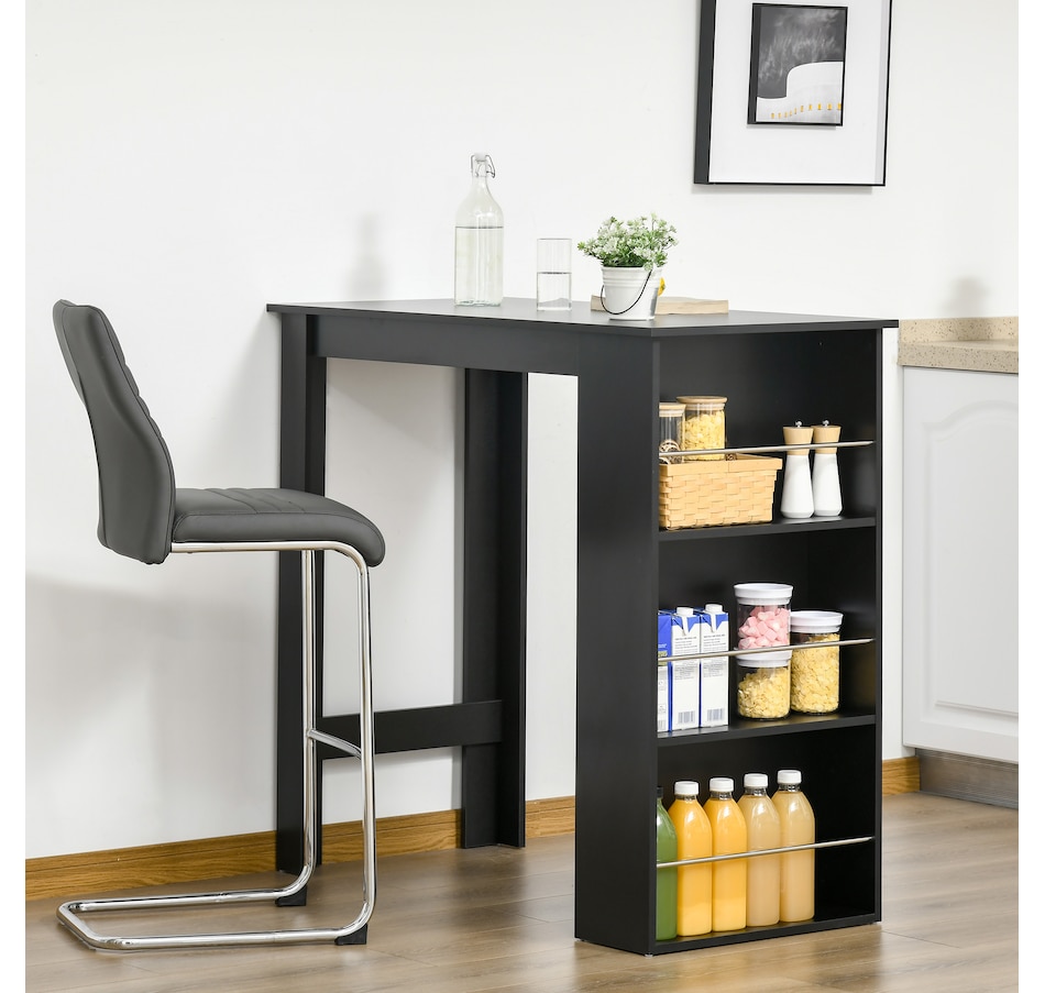 Image 917502_ALTMORE26.jpg, Product 917-502 / Price $115.99 - $135.99, HOMCOM Bar Table Counter Height Dining Table with 3 Shelves from HOMCOM on TSC.ca's Home & Garden department