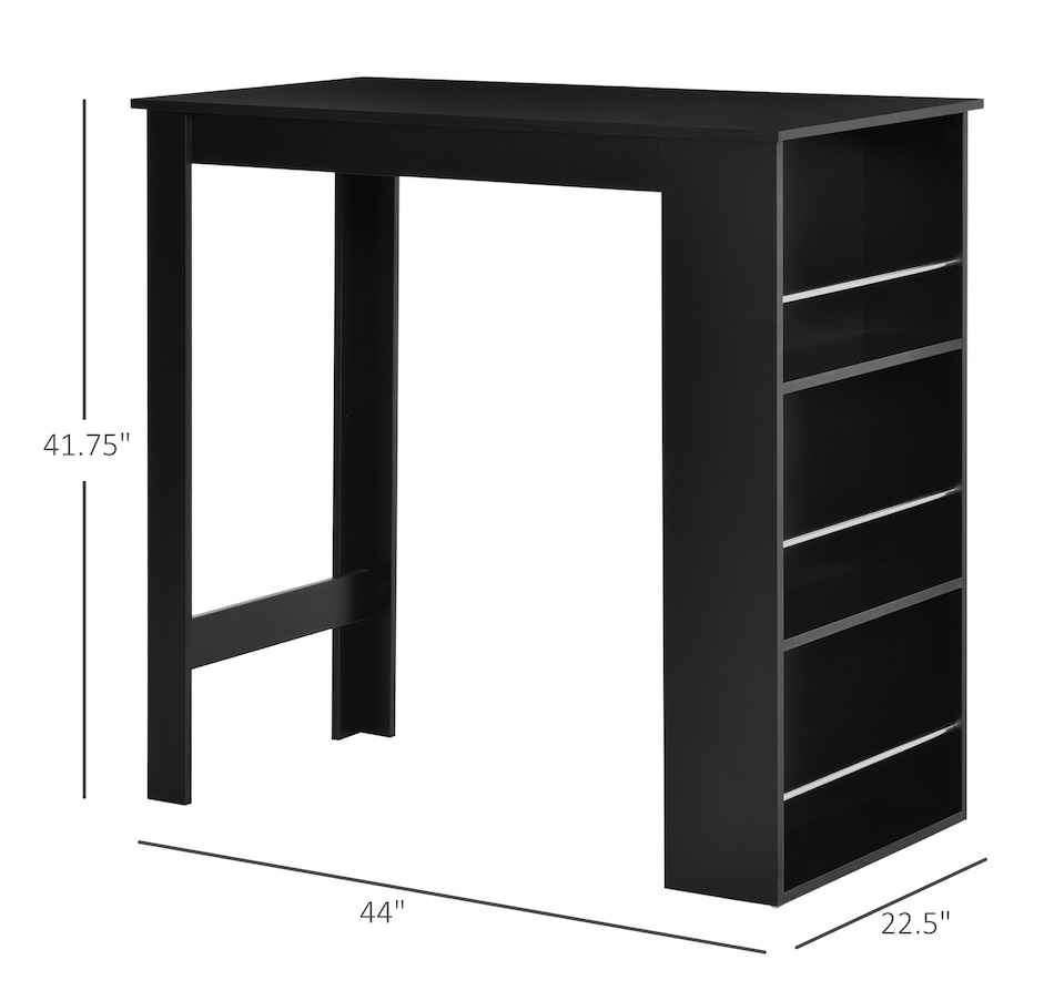 Image 917502_ALTMORE27.jpg, Product 917-502 / Price $115.99 - $135.99, HOMCOM Bar Table Counter Height Dining Table with 3 Shelves from HOMCOM on TSC.ca's Home & Garden department