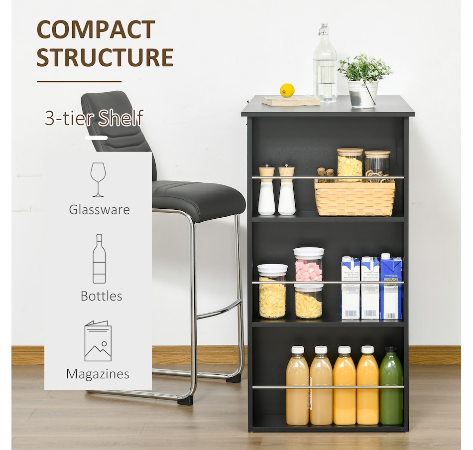 Image 917502_ALTMORE28.jpg, Product 917-502 / Price $115.99 - $135.99, HOMCOM Bar Table Counter Height Dining Table with 3 Shelves from HOMCOM on TSC.ca's Home & Garden department