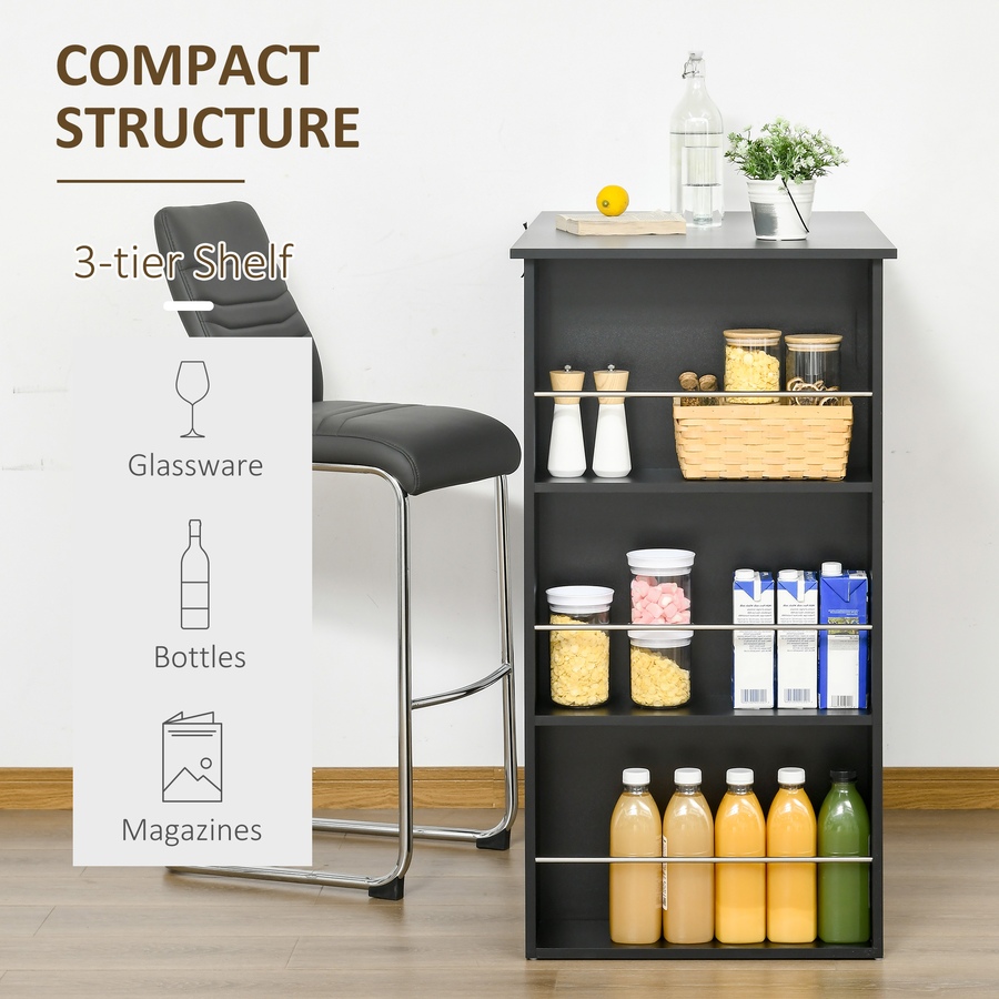 Image 917502_ALTMORE28.jpg, Product 917-502 / Price $121.39 - $129.99, HOMCOM Bar Table Counter Height Dining Table with 3 Shelves from HOMCOM on TSC.ca's Home & Garden department