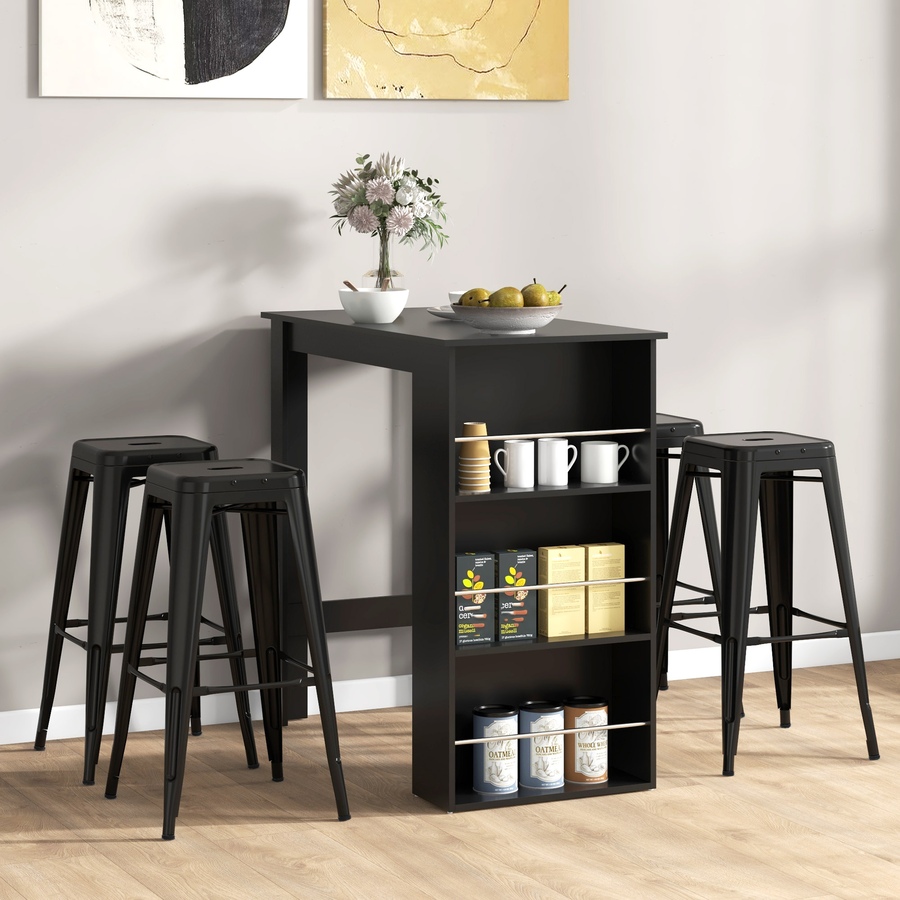 Image 917502_ALTMORE31.jpg, Product 917-502 / Price $121.39 - $129.99, HOMCOM Bar Table Counter Height Dining Table with 3 Shelves from HOMCOM on TSC.ca's Home & Garden department