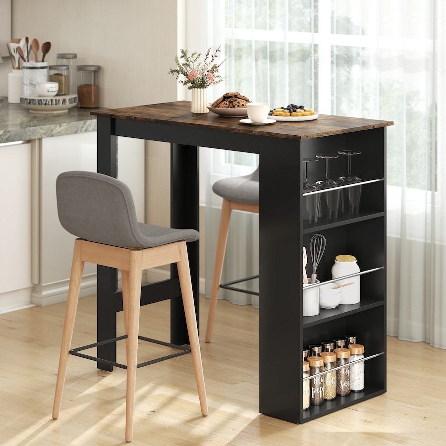 Image 917502_ALTMORE34.jpg, Product 917-502 / Price $121.39 - $129.99, HOMCOM Bar Table Counter Height Dining Table with 3 Shelves from HOMCOM on TSC.ca's Home & Garden department