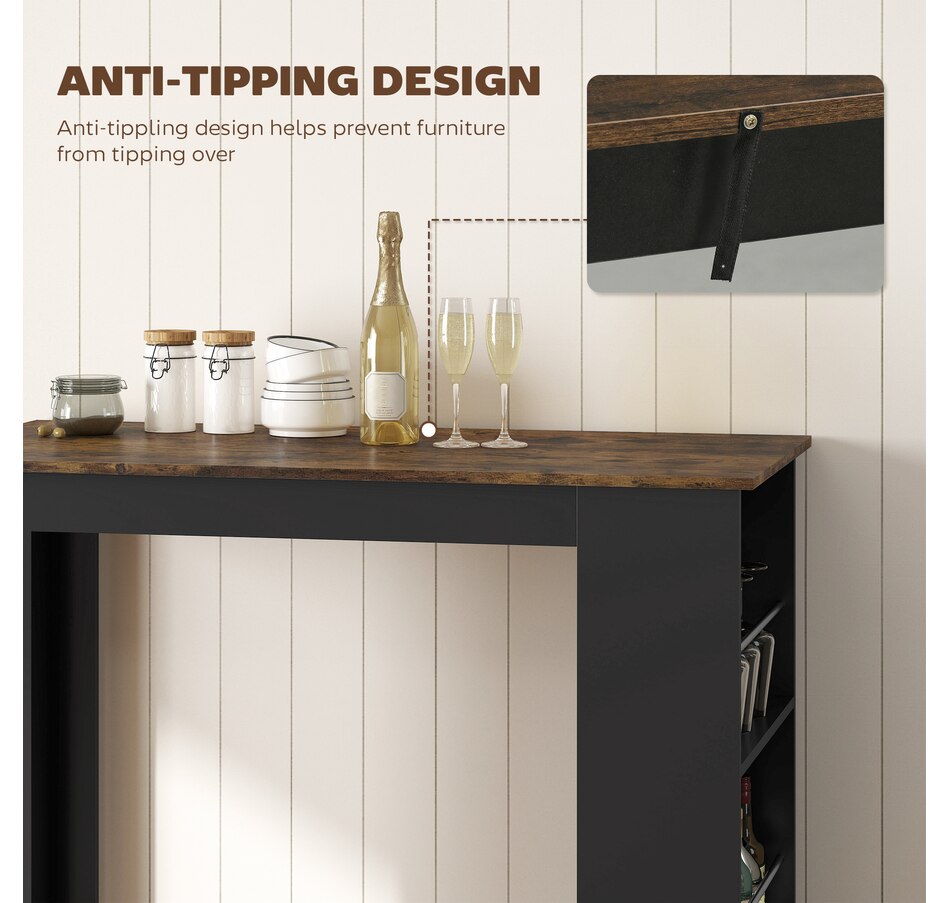 Image 917502_ALTMORE39.jpg, Product 917-502 / Price $115.99 - $135.99, HOMCOM Bar Table Counter Height Dining Table with 3 Shelves from HOMCOM on TSC.ca's Home & Garden department