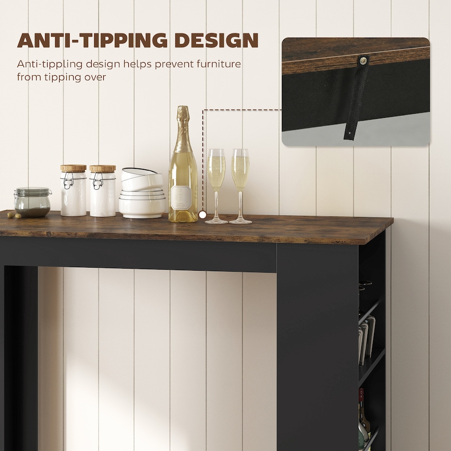 Image 917502_ALTMORE39.jpg, Product 917-502 / Price $121.39 - $129.99, HOMCOM Bar Table Counter Height Dining Table with 3 Shelves from HOMCOM on TSC.ca's Home & Garden department