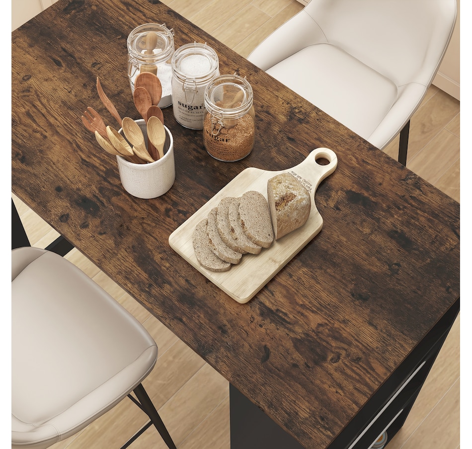 Image 917502_ALTMORE40.jpg, Product 917-502 / Price $115.99 - $135.99, HOMCOM Bar Table Counter Height Dining Table with 3 Shelves from HOMCOM on TSC.ca's Home & Garden department