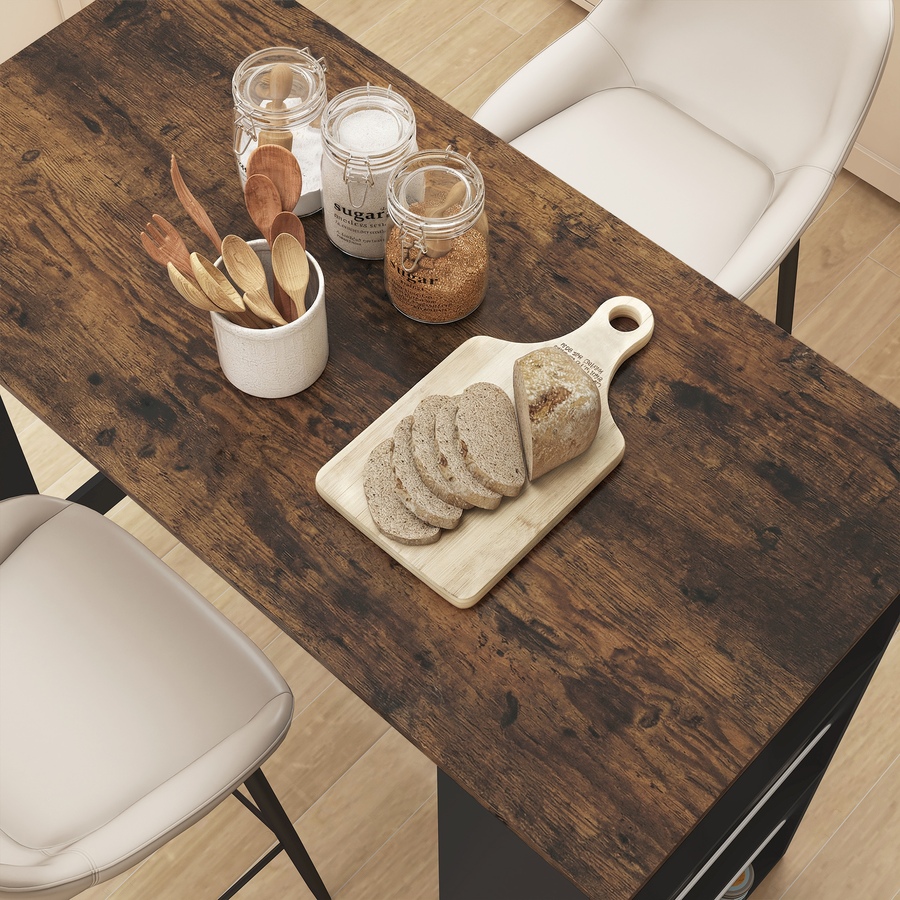 Image 917502_ALTMORE40.jpg, Product 917-502 / Price $121.39 - $129.99, HOMCOM Bar Table Counter Height Dining Table with 3 Shelves from HOMCOM on TSC.ca's Home & Garden department