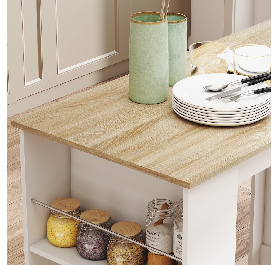 Image 917502_ALTMORE8.jpg, Product 917-502 / Price $115.99 - $135.99, HOMCOM Bar Table Counter Height Dining Table with 3 Shelves from HOMCOM on TSC.ca's Home & Garden department