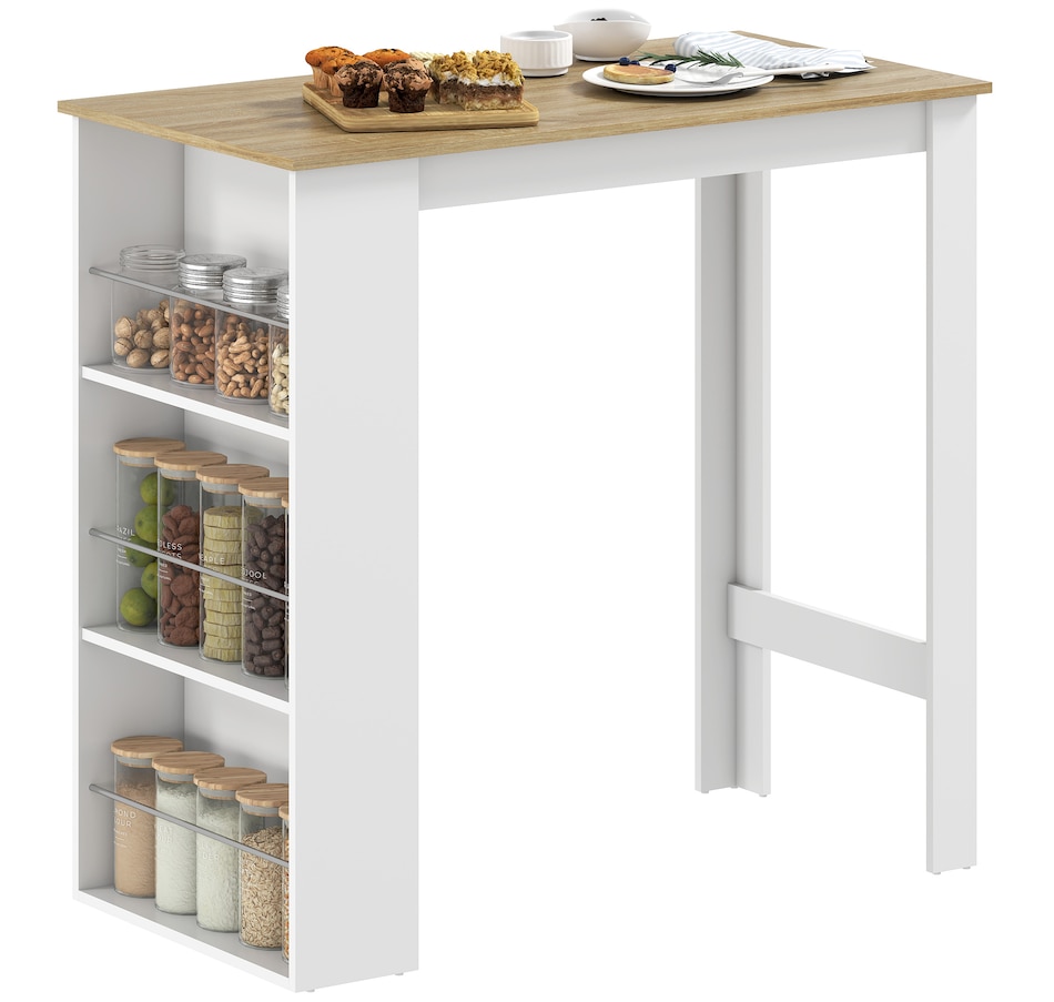 Image 917502_ST01.jpg, Product 917-502 / Price $115.99 - $135.99, HOMCOM Bar Table Counter Height Dining Table with 3 Shelves from HOMCOM on TSC.ca's Home & Garden department