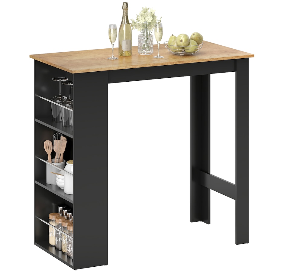 Image 917502_ST03.jpg, Product 917-502 / Price $115.99 - $135.99, HOMCOM Bar Table Counter Height Dining Table with 3 Shelves from HOMCOM on TSC.ca's Home & Garden department