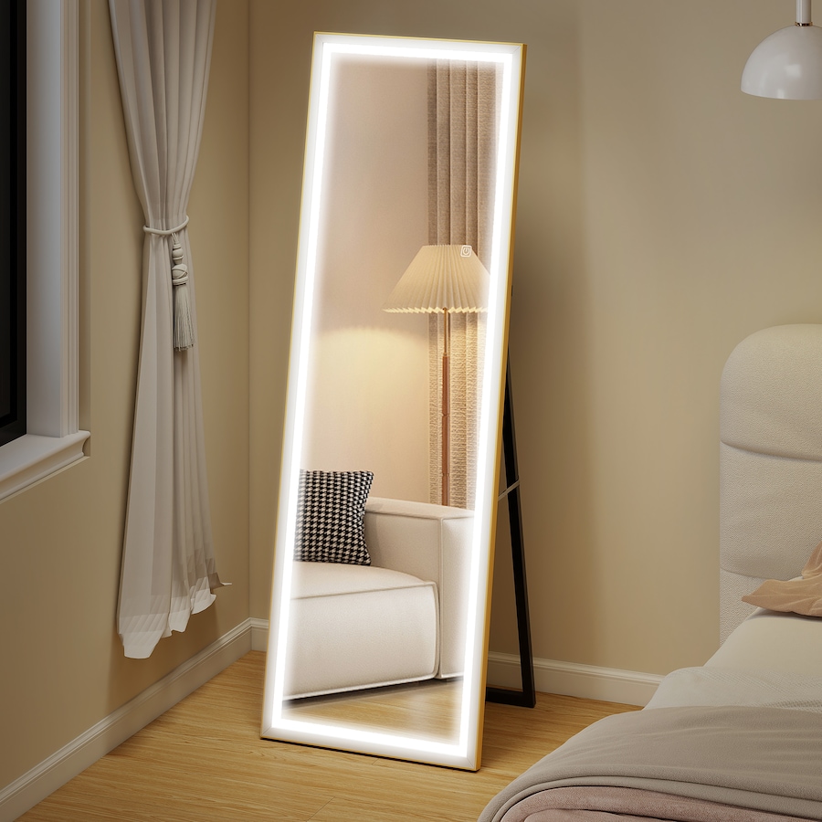 Image 917504_ALTMORE1.jpg, Product 917-504 / Price $149.99, HOMCOM Full Length Mirror with Adjustable Lights, LED Full Body Mirror from HOMCOM on TSC.ca's Beauty department