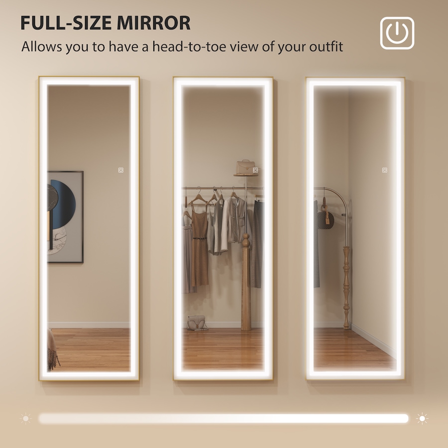 Image 917504_ALTMORE4.jpg, Product 917-504 / Price $149.99, HOMCOM Full Length Mirror with Adjustable Lights, LED Full Body Mirror from HOMCOM on TSC.ca's Beauty department