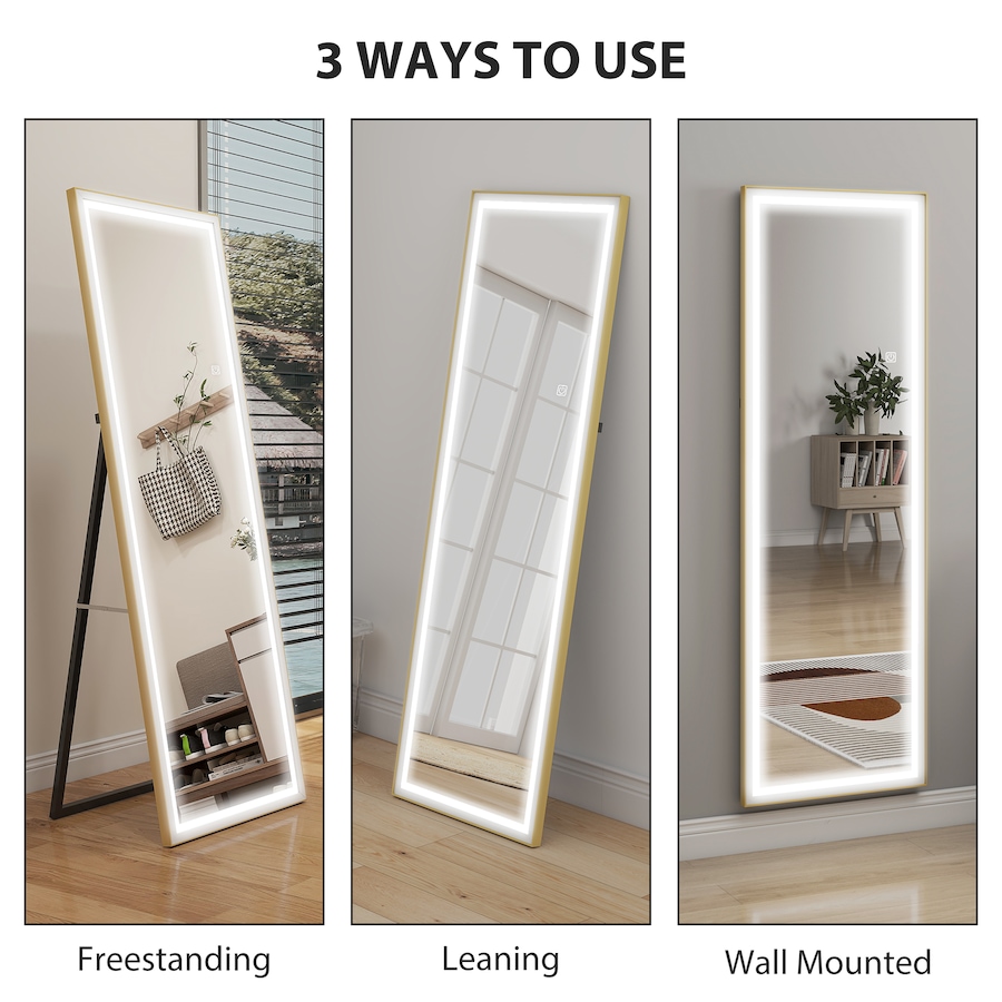 Image 917504_ALTMORE5.jpg, Product 917-504 / Price $149.99, HOMCOM Full Length Mirror with Adjustable Lights, LED Full Body Mirror from HOMCOM on TSC.ca's Beauty department