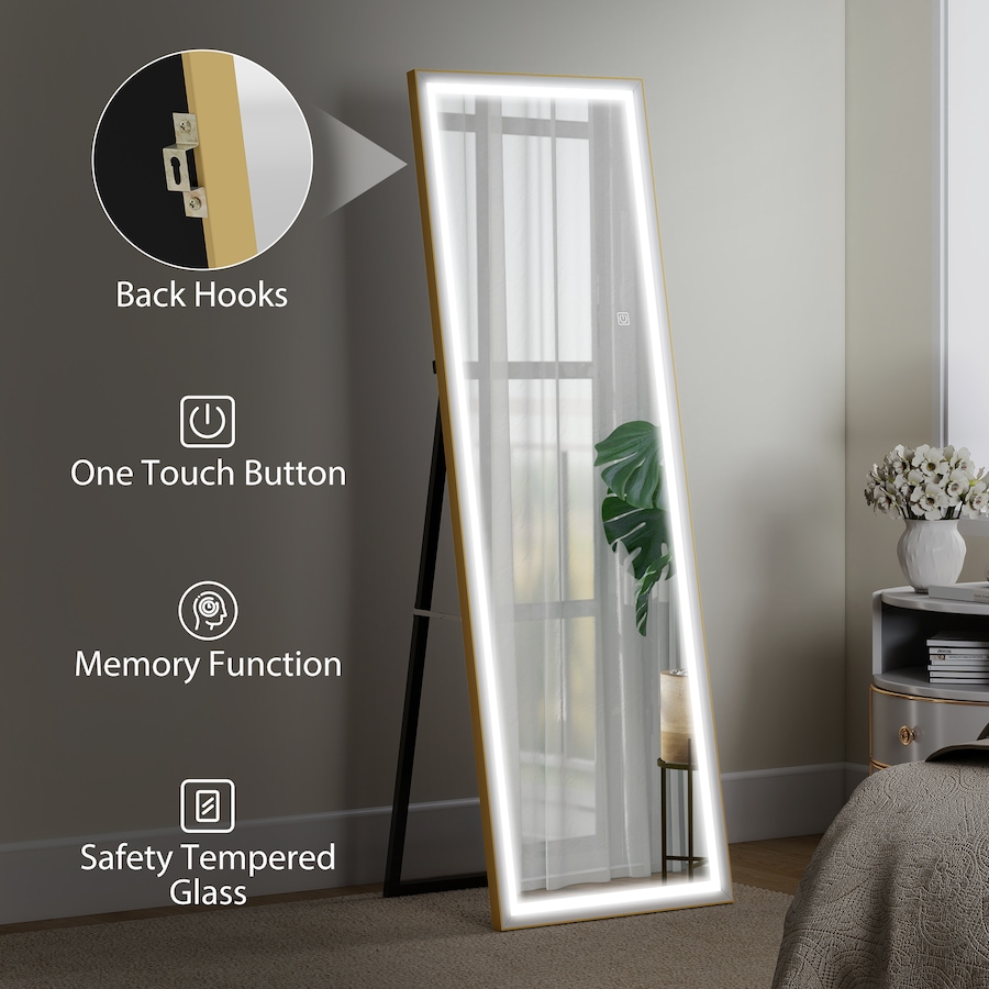 Image 917504_ALTMORE7.jpg, Product 917-504 / Price $149.99, HOMCOM Full Length Mirror with Adjustable Lights, LED Full Body Mirror from HOMCOM on TSC.ca's Beauty department