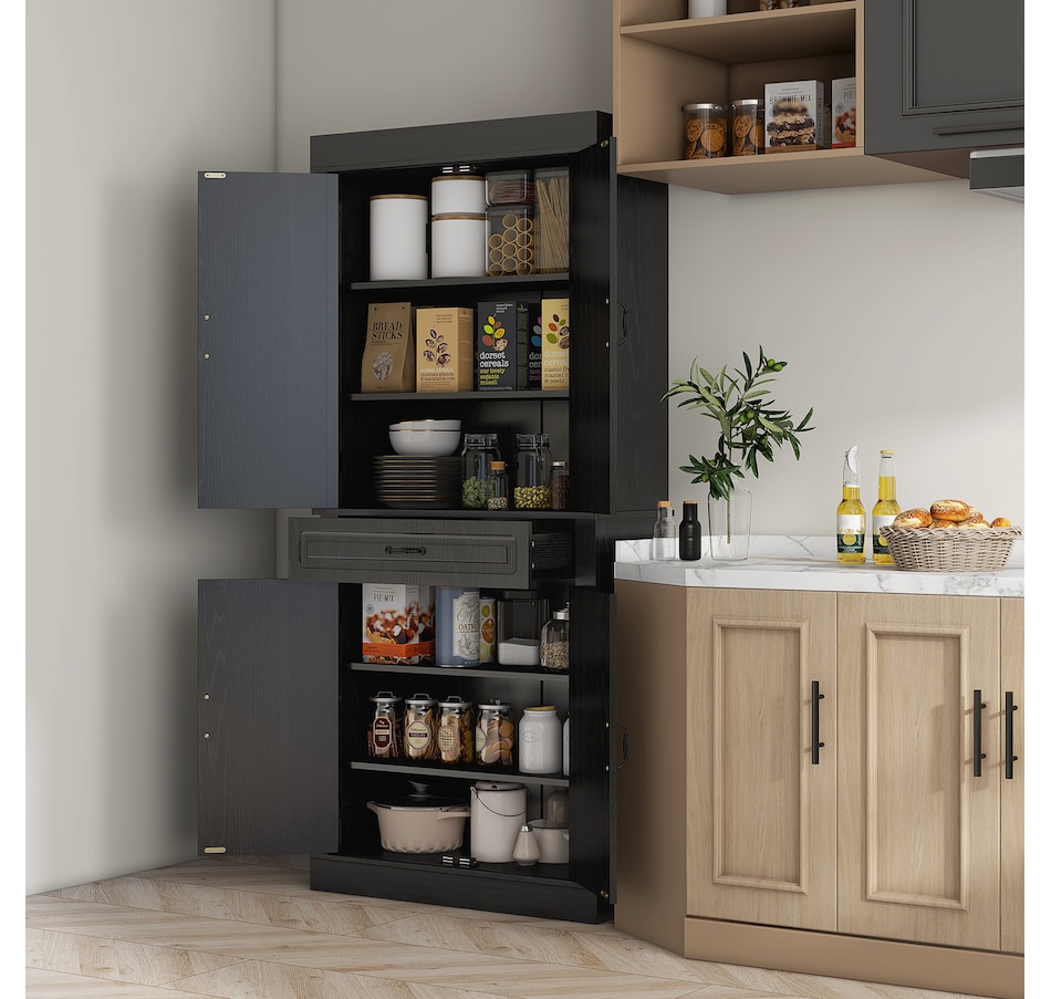 Image 917533_ALTMORE1.jpg, Product 917-533 / Price $234.99 - $329.99, HOMCOM 71" Freestanding Kitchen Pantry with 4 Doors and 2 Large Cabinets from HOMCOM on TSC.ca's Home & Garden department