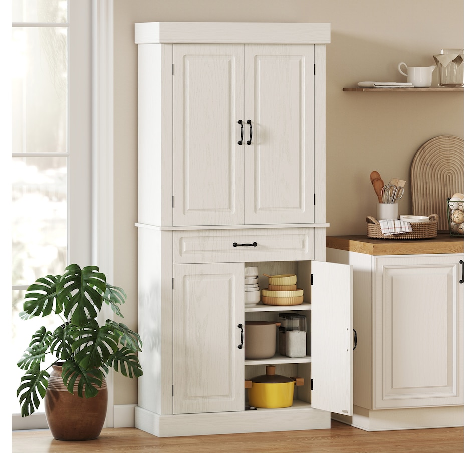 Image 917533_ALTMORE20.jpg, Product 917-533 / Price $234.99 - $329.99, HOMCOM 71" Freestanding Kitchen Pantry with 4 Doors and 2 Large Cabinets from HOMCOM on TSC.ca's Home & Garden department