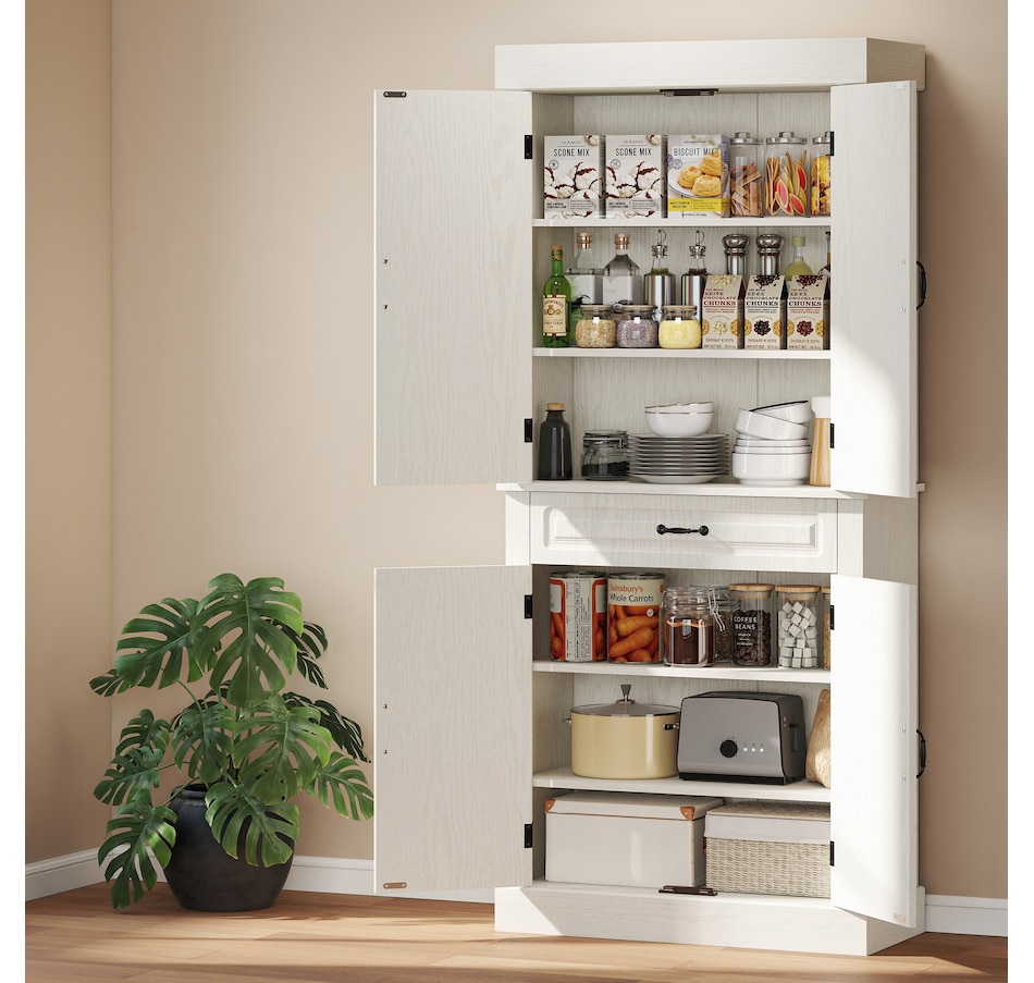 Image 917533_ALTMORE24.jpg, Product 917-533 / Price $234.99 - $329.99, HOMCOM 71" Freestanding Kitchen Pantry with 4 Doors and 2 Large Cabinets from HOMCOM on TSC.ca's Home & Garden department