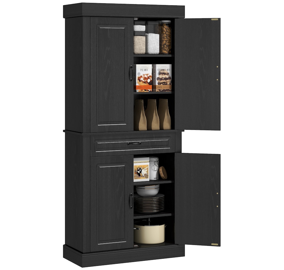 Image 917533_ST01.jpg, Product 917-533 / Price $234.99 - $329.99, HOMCOM 71" Freestanding Kitchen Pantry with 4 Doors and 2 Large Cabinets from HOMCOM on TSC.ca's Home & Garden department