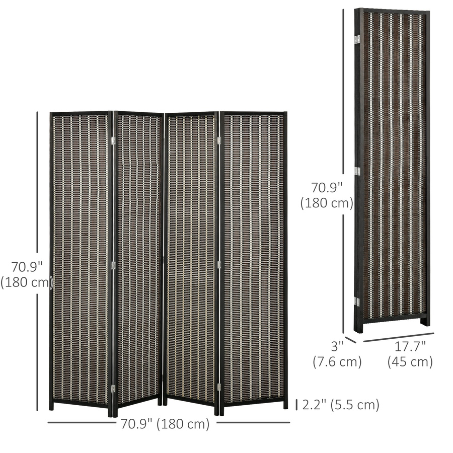 Image 917539_ALTMORE11.jpg, Product 917-539 / Price $99.99 - $114.99, HOMCOM 4-Panel Folding Privacy Screen Room Divider from HOMCOM on TSC.ca's Home & Garden department
