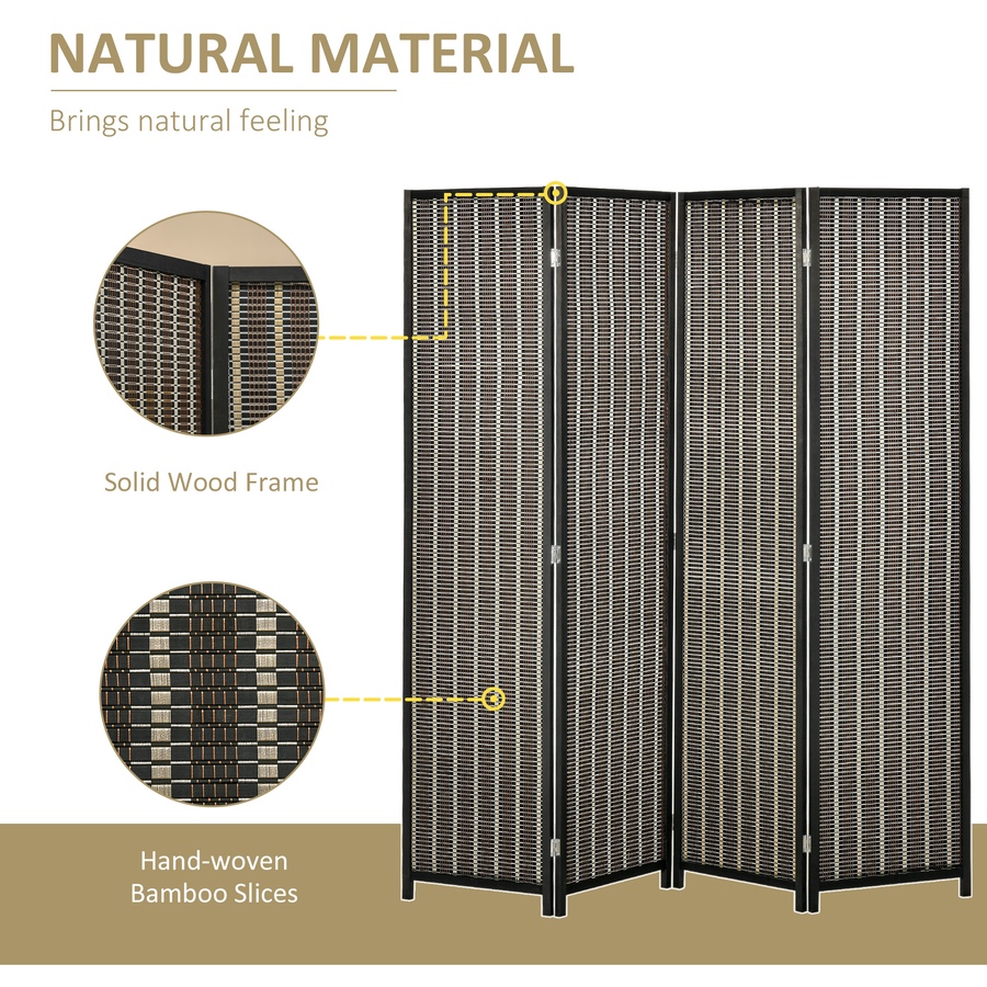 Image 917539_ALTMORE13.jpg, Product 917-539 / Price $99.99 - $114.99, HOMCOM 4-Panel Folding Privacy Screen Room Divider from HOMCOM on TSC.ca's Home & Garden department
