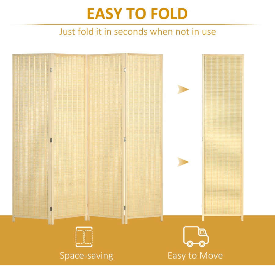 Image 917539_ALTMORE5.jpg, Product 917-539 / Price $99.99 - $114.99, HOMCOM 4-Panel Folding Privacy Screen Room Divider from HOMCOM on TSC.ca's Home & Garden department