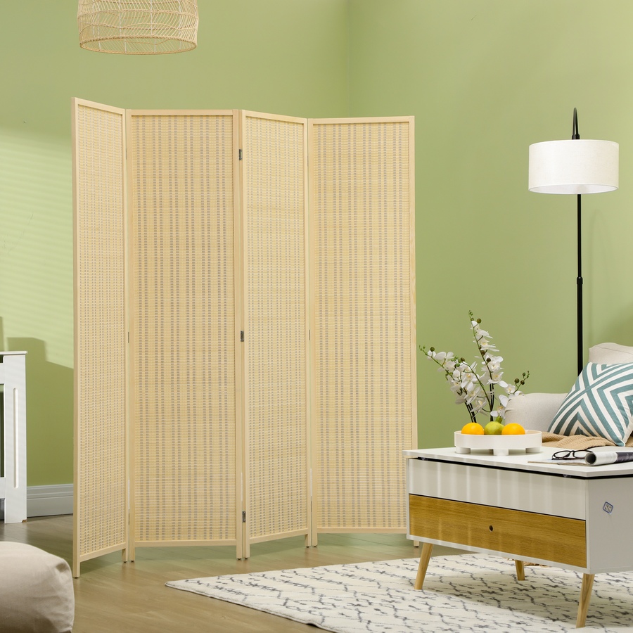 Image 917539_ALTMORE7.jpg, Product 917-539 / Price $99.99 - $114.99, HOMCOM 4-Panel Folding Privacy Screen Room Divider from HOMCOM on TSC.ca's Home & Garden department