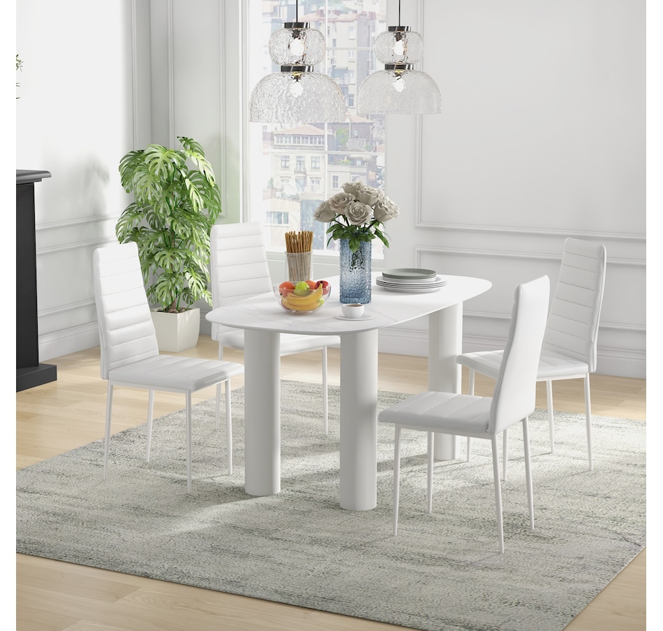 Image 917540_ALTMORE1.jpg, Product 917-540 / Price $139.99 - $149.99, HOMCOM Dining Chairs Upholstered Fabric Accent Chairs with Metal Legs, Set of 4 from HOMCOM on TSC.ca's Home & Garden department