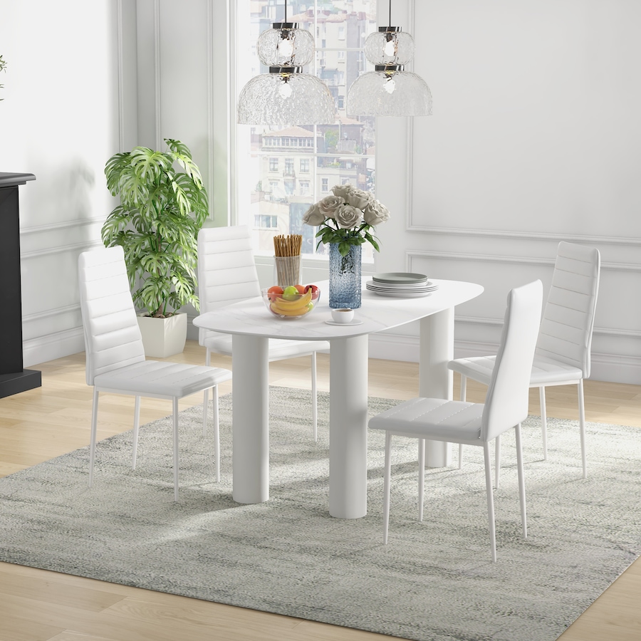 Image 917540_ALTMORE1.jpg, Product 917-540 / Price $129.99 - $154.99, HOMCOM Dining Chairs Upholstered Fabric Accent Chairs with Metal Legs, Set of 4 from HOMCOM on TSC.ca's Home & Garden department