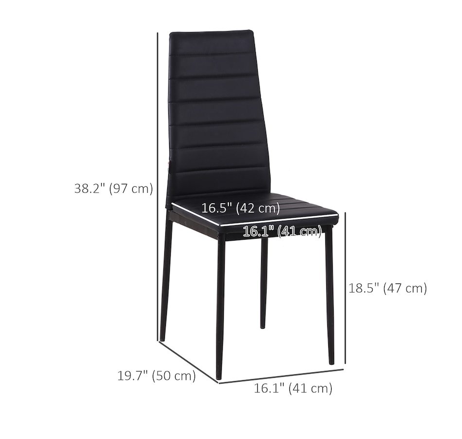 Image 917540_ALTMORE10.jpg, Product 917-540 / Price $139.99 - $149.99, HOMCOM Dining Chairs Upholstered Fabric Accent Chairs with Metal Legs, Set of 4 from HOMCOM on TSC.ca's Home & Garden department