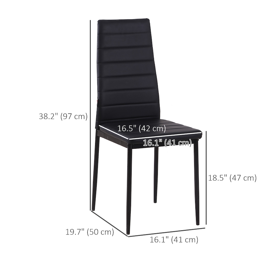 Image 917540_ALTMORE10.jpg, Product 917-540 / Price $129.99 - $154.99, HOMCOM Dining Chairs Upholstered Fabric Accent Chairs with Metal Legs, Set of 4 from HOMCOM on TSC.ca's Home & Garden department