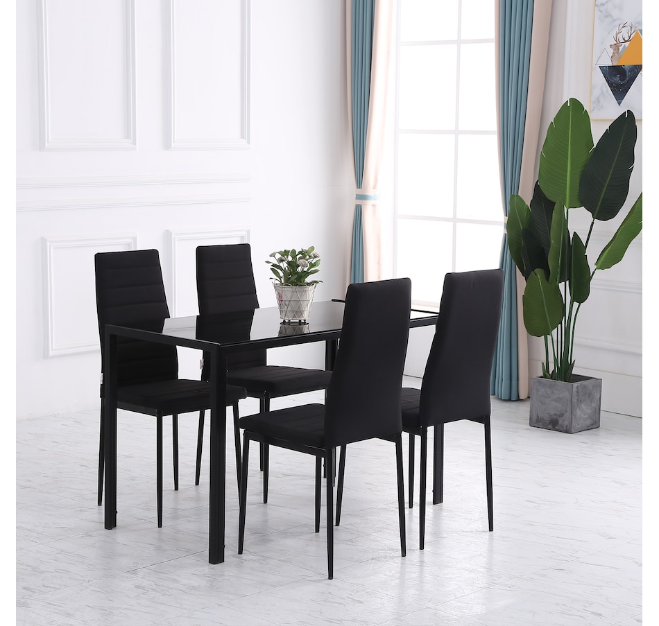 Image 917540_ALTMORE13.jpg, Product 917-540 / Price $139.99 - $149.99, HOMCOM Dining Chairs Upholstered Fabric Accent Chairs with Metal Legs, Set of 4 from HOMCOM on TSC.ca's Home & Garden department