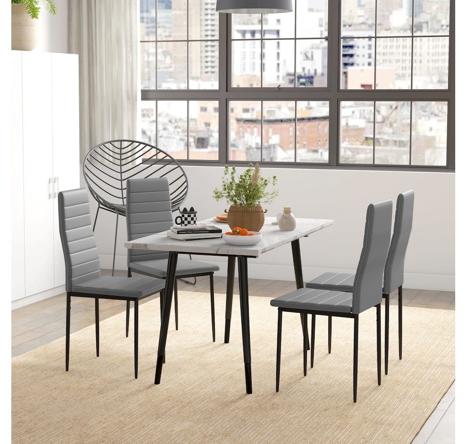 Image 917540_ALTMORE17.jpg, Product 917-540 / Price $139.99 - $149.99, HOMCOM Dining Chairs Upholstered Fabric Accent Chairs with Metal Legs, Set of 4 from HOMCOM on TSC.ca's Home & Garden department