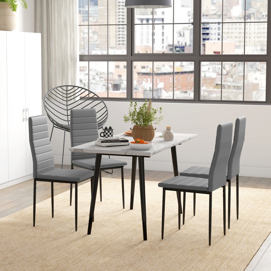 Image 917540_ALTMORE17.jpg, Product 917-540 / Price $129.99 - $154.99, HOMCOM Dining Chairs Upholstered Fabric Accent Chairs with Metal Legs, Set of 4 from HOMCOM on TSC.ca's Home & Garden department