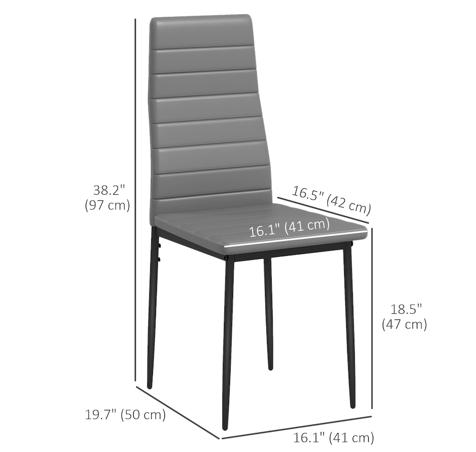 Image 917540_ALTMORE18.jpg, Product 917-540 / Price $139.99 - $149.99, HOMCOM Dining Chairs Upholstered Fabric Accent Chairs with Metal Legs, Set of 4 from HOMCOM on TSC.ca's Home & Garden department