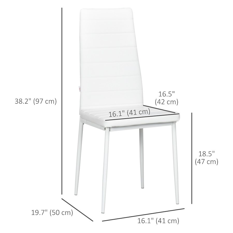 Image 917540_ALTMORE2.jpg, Product 917-540 / Price $129.99 - $154.99, HOMCOM Dining Chairs Upholstered Fabric Accent Chairs with Metal Legs, Set of 4 from HOMCOM on TSC.ca's Home & Garden department