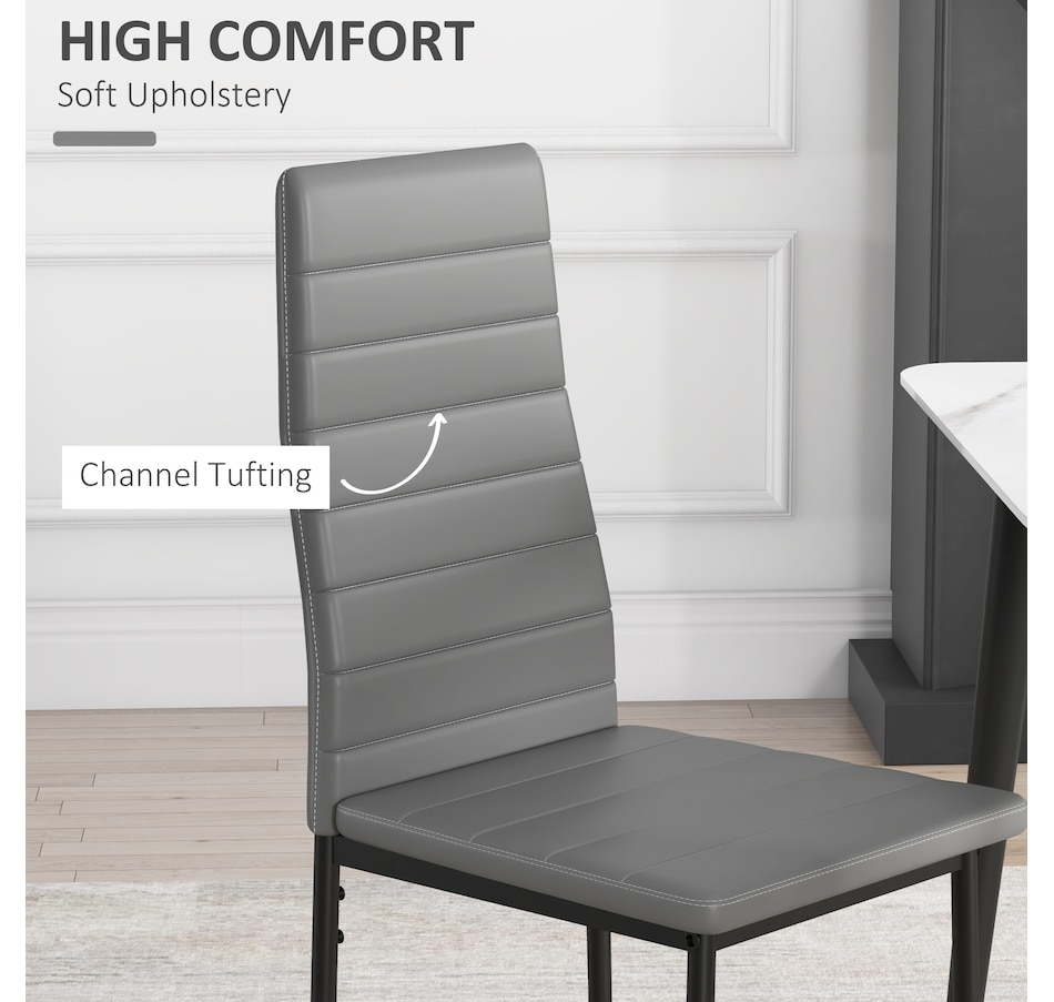 Image 917540_ALTMORE21.jpg, Product 917-540 / Price $139.99 - $149.99, HOMCOM Dining Chairs Upholstered Fabric Accent Chairs with Metal Legs, Set of 4 from HOMCOM on TSC.ca's Home & Garden department