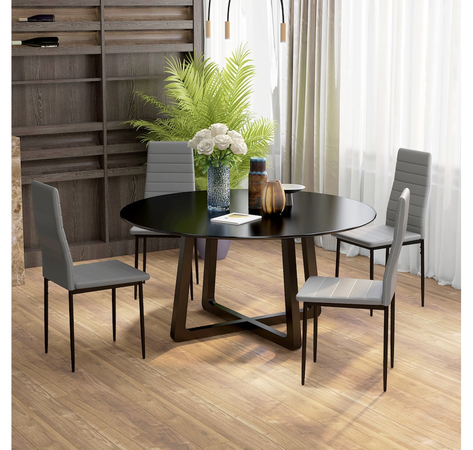 Image 917540_ALTMORE22.jpg, Product 917-540 / Price $139.99 - $149.99, HOMCOM Dining Chairs Upholstered Fabric Accent Chairs with Metal Legs, Set of 4 from HOMCOM on TSC.ca's Home & Garden department