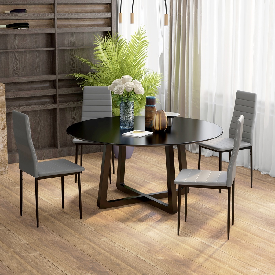 Image 917540_ALTMORE22.jpg, Product 917-540 / Price $129.99 - $154.99, HOMCOM Dining Chairs Upholstered Fabric Accent Chairs with Metal Legs, Set of 4 from HOMCOM on TSC.ca's Home & Garden department