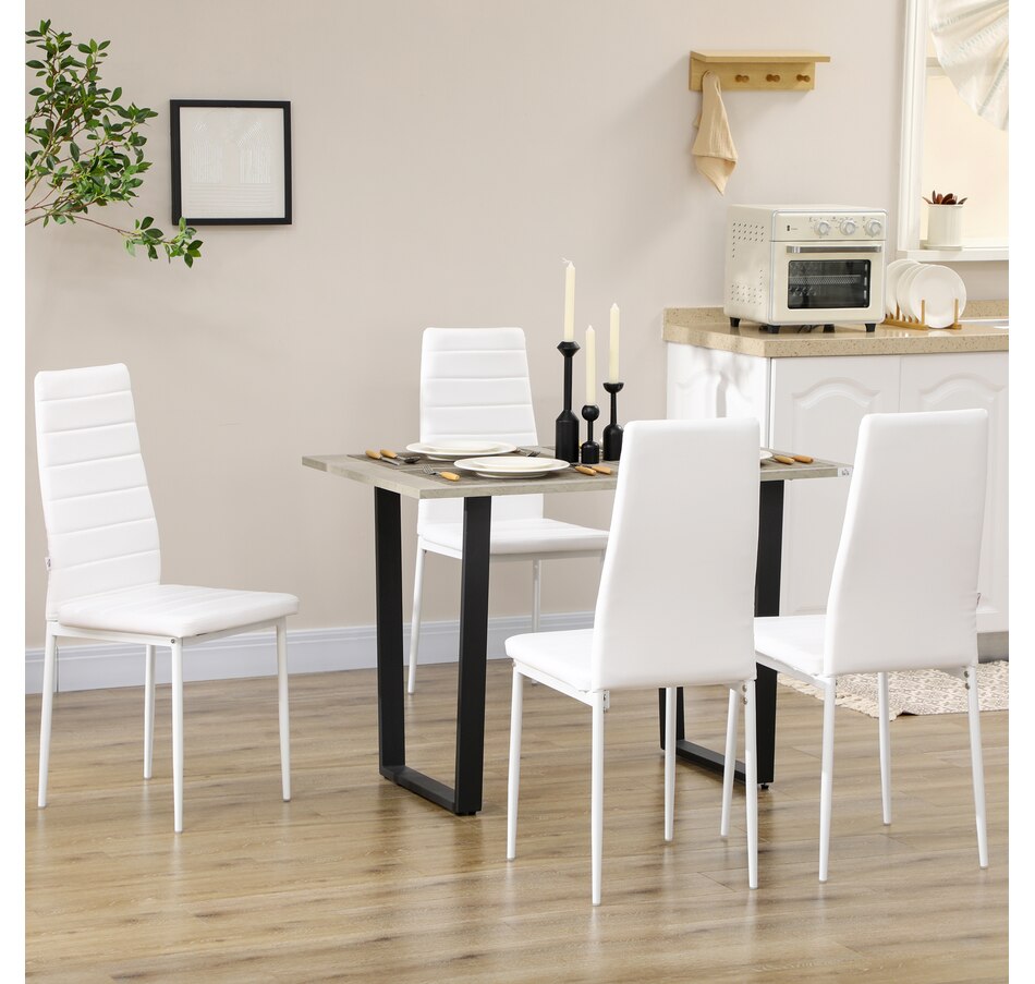 Image 917540_ALTMORE5.jpg, Product 917-540 / Price $139.99 - $149.99, HOMCOM Dining Chairs Upholstered Fabric Accent Chairs with Metal Legs, Set of 4 from HOMCOM on TSC.ca's Home & Garden department