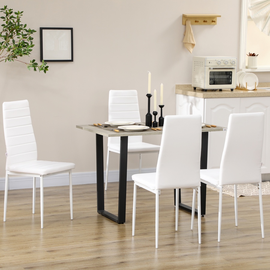 Image 917540_ALTMORE5.jpg, Product 917-540 / Price $129.99 - $154.99, HOMCOM Dining Chairs Upholstered Fabric Accent Chairs with Metal Legs, Set of 4 from HOMCOM on TSC.ca's Home & Garden department