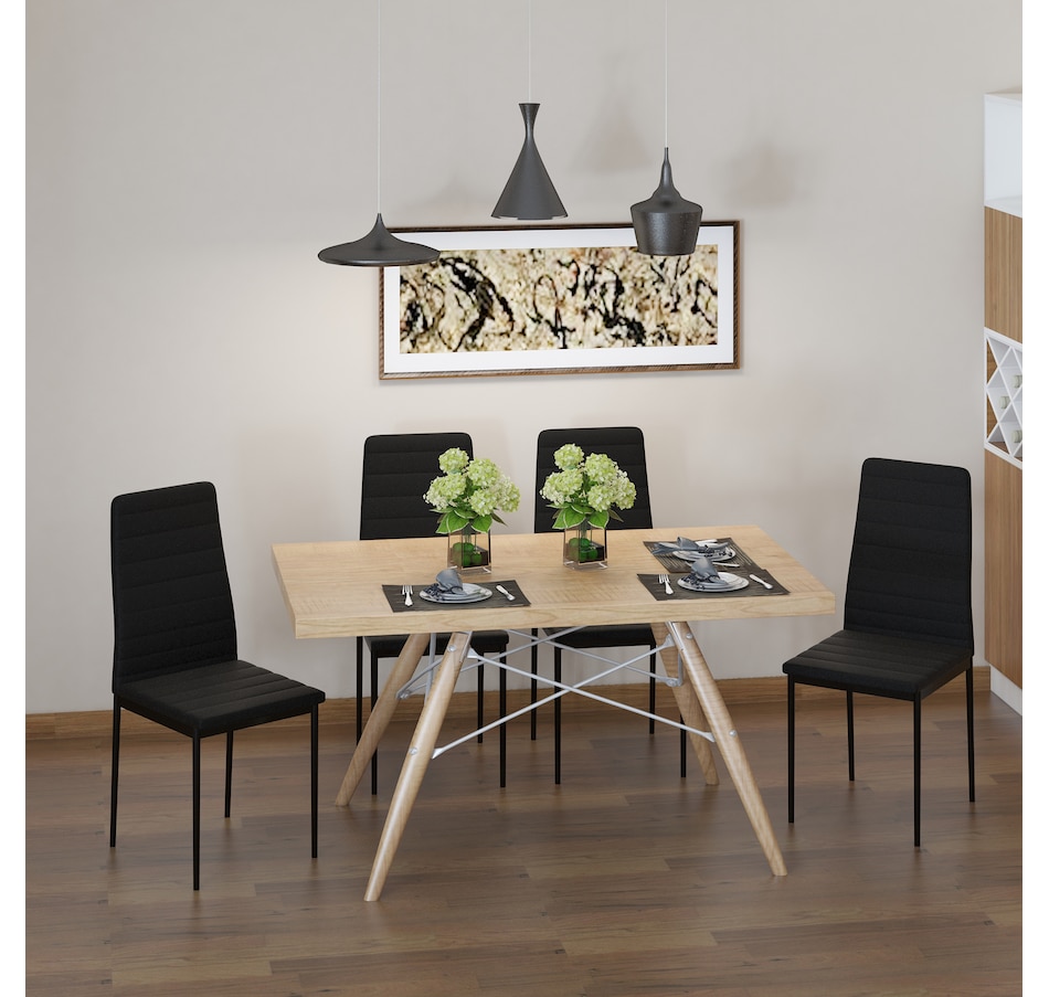 Image 917540_ALTMORE9.jpg, Product 917-540 / Price $139.99 - $149.99, HOMCOM Dining Chairs Upholstered Fabric Accent Chairs with Metal Legs, Set of 4 from HOMCOM on TSC.ca's Home & Garden department