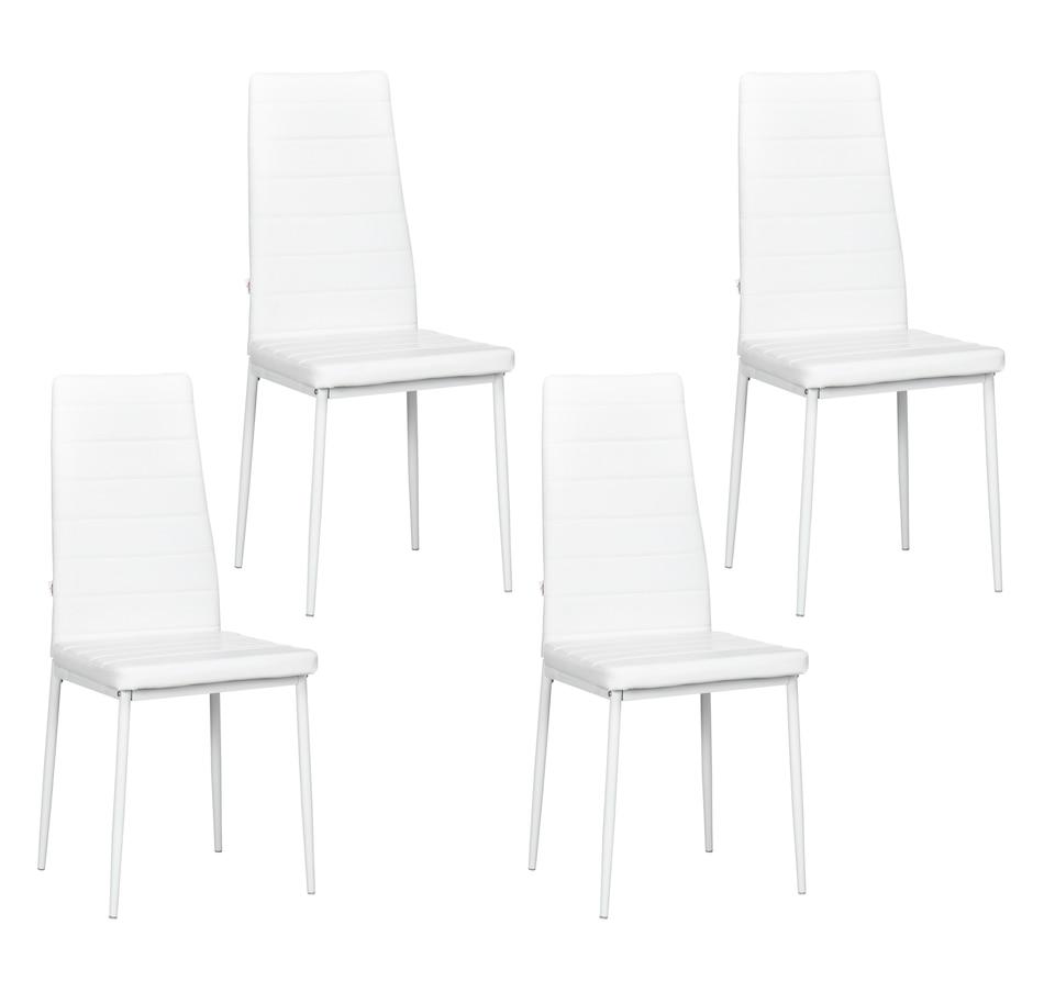 Image 917540_ST01.jpg, Product 917-540 / Price $139.99 - $149.99, HOMCOM Dining Chairs Upholstered Fabric Accent Chairs with Metal Legs, Set of 4 from HOMCOM on TSC.ca's Home & Garden department